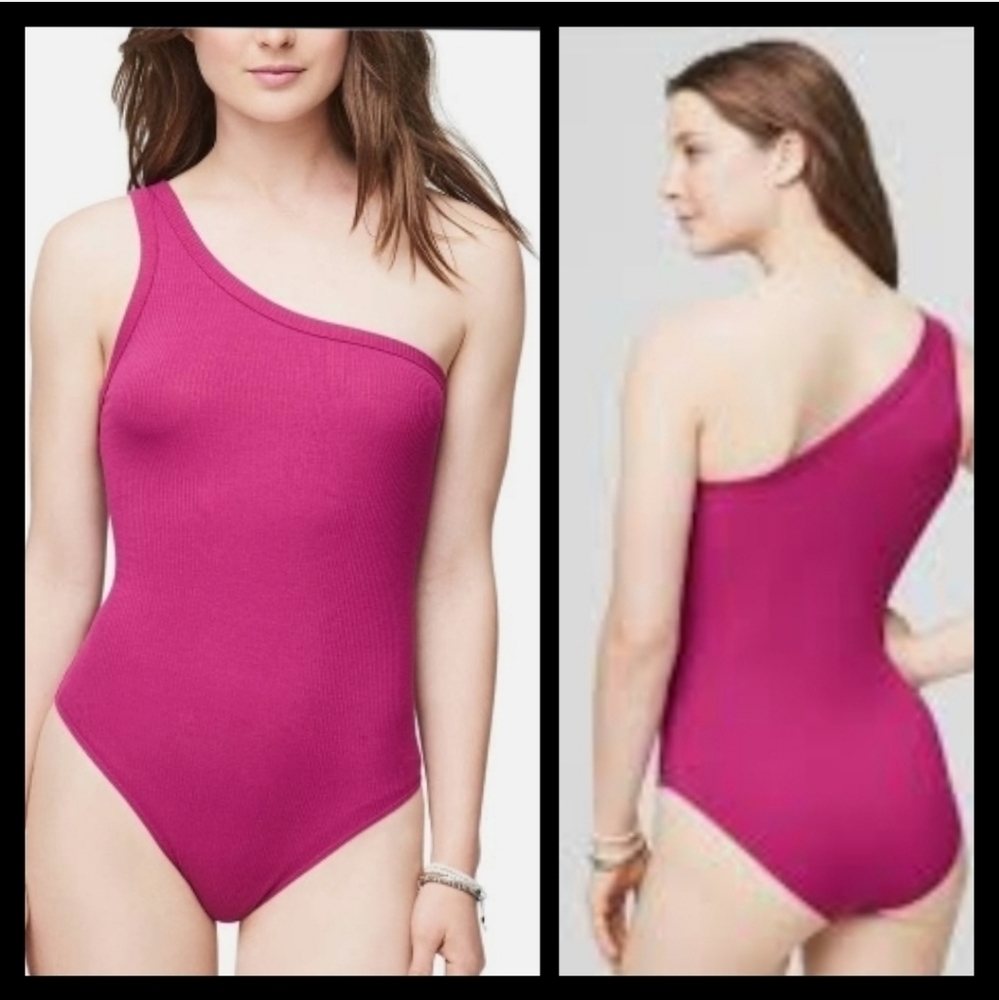 Pink One Sleeve Bodysuit Tanktop New Large